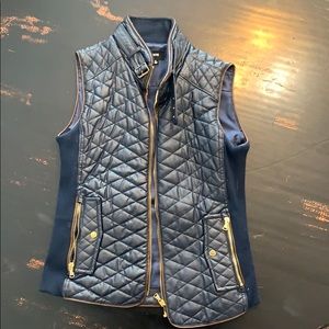 Navy pleather vest